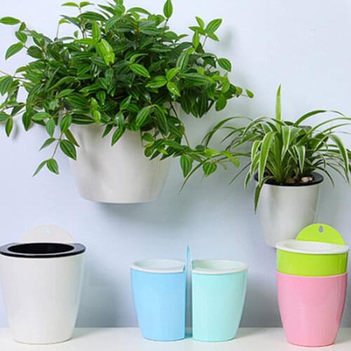 Wall-mounted Flower Pot Home Decoration Gardening Flower Pots Creative Wall Hanging Lazy Flower Pots New Plastic Flower Plate