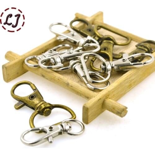 New 10pcs/lot silver bronze Metal Luggage bag Dog buckle Snap hook Bag hanger Lobster Clasp DIY Sewing handmade Key chain button