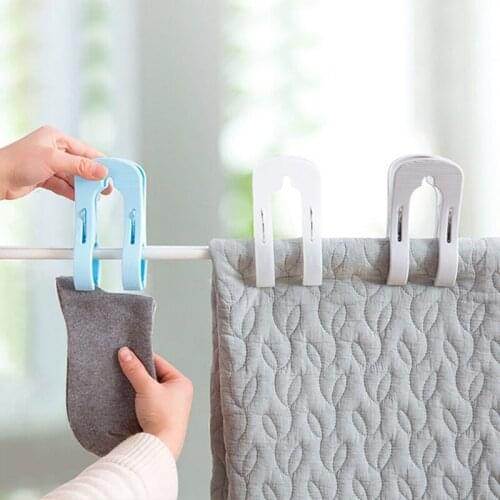 New Spring Clothespins Plastic Soft Grip Anti-Slip Clothes Pins with Sturdy Steel Springs Drying Clothing Clips 3 Colors