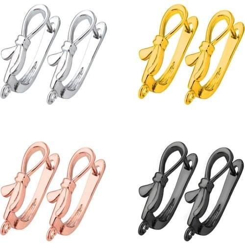 New Gold/Silver Color Earring Hooks Clasps For DIY Fine Earrings Jewelry Making Material Handmade Earrings Accessories Supplies