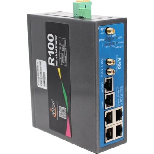 Support I/O port R100 industrial 4G VPN wifi router with Sim card slot Ethernet port