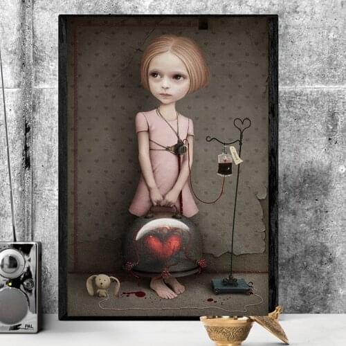 The Girl enters blood By Mark Ryden Poster Abstract Print Decorative Picture for Living Room Home Decoration
