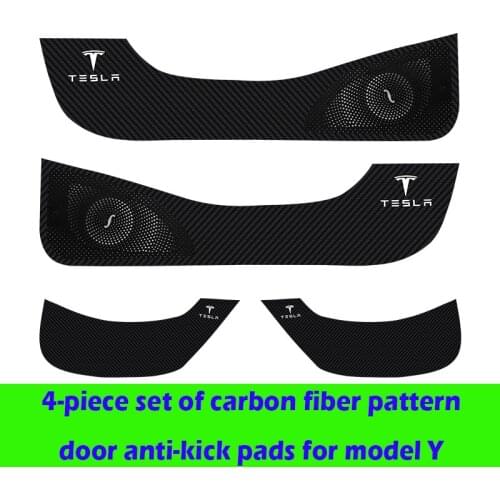 PUSAM Model3/Y For Tesla Model 3 2021 Accessories Car Door Anti Kick Pad Protection Side Edge Film Protector Stickers Three