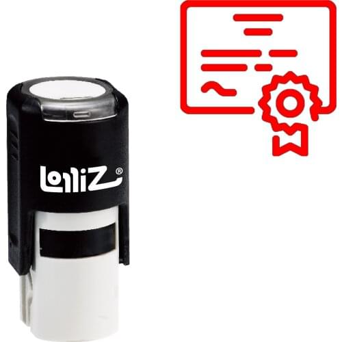 LolliZ Certificate Self-Inking Rubber Stamp - Modern Symbol Series