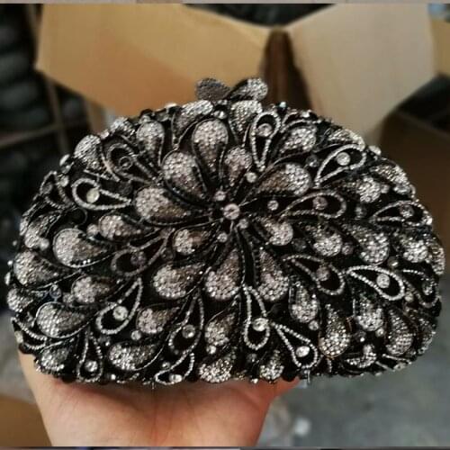 Women luxury crystal diamond evening bag party gift gifts bags box for birthday wedding guests clutch small purses wallets purse