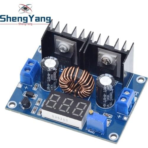 ShengYang 1PCS LED Voltmeter PWM Adjustable 4-36V To 1.25-36V Step-Down Board Module XL4016 8A 200W DC-DC Power drop Module