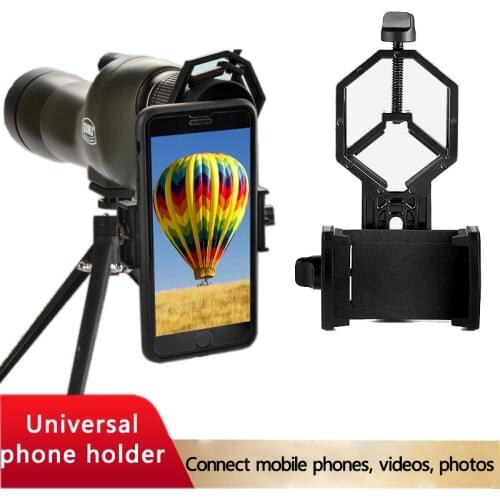 Universal Phone Holder Adjustable Telescope Accessories Monocular Binoculars Adapter Clip Bracket Spotting Scope Outdoor