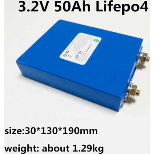 GTK high quality long cycles 3.2V 50Ah Lifepo4 Battery for 48V 24V 12v RV solar system battery pack DIY and scooter battery
