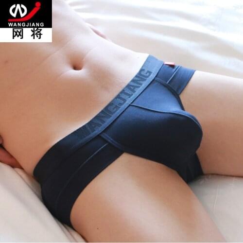WJ Panties Mens Modal Briefs Sexy U Convex Youth Low Waist Solid Color Comfortable Breathable Men Underwear