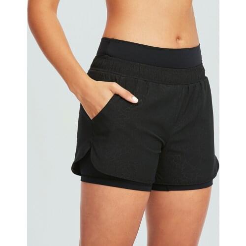 Womens Yoga Shorts 2 In 1 Sports Running Seamless Skirt Short for Women Fitness Workout Quick-dry Shorts