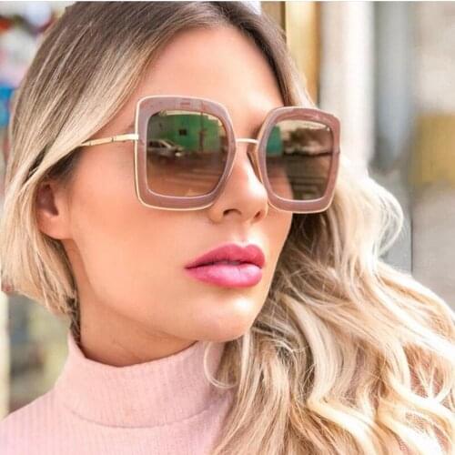 Cutting Lens Sunglasses For Women 2020 New Brand Round Gradient Elegant Sun Glasses Female Chic Shades Black Brown NX