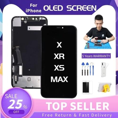 100% Premium OLED For iPhone X XS Max LCD Screen Factory Price Display For iPhone X XR XS TFT Incell Quality Pantalla 100% Test