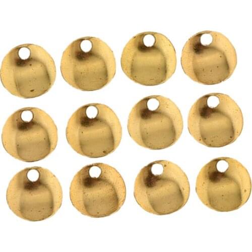 0.5 * 13mm brass single hole arc round pendant diy handmade jewelry accessories fashion pendant jewelry hanging brass disc