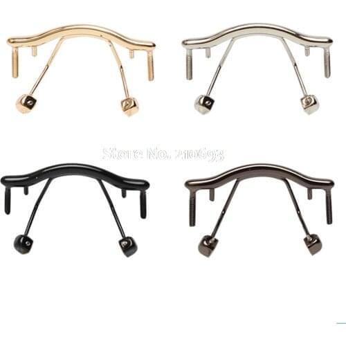 10pcs glasses nose pad arm metal rimless optical frame bridge nose pad holder eyewear accessory eyeglasses bridge Black Gold