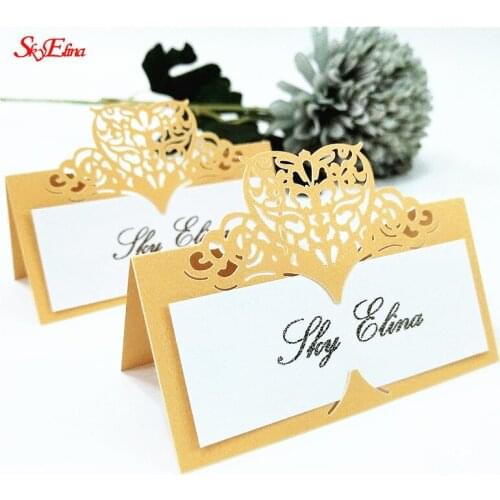 10Pcs Retro Texture Hollow Seat Card Wedding Table Decoration Guest Table Card For Birthday Party Wedding Celebration Favor 6Z