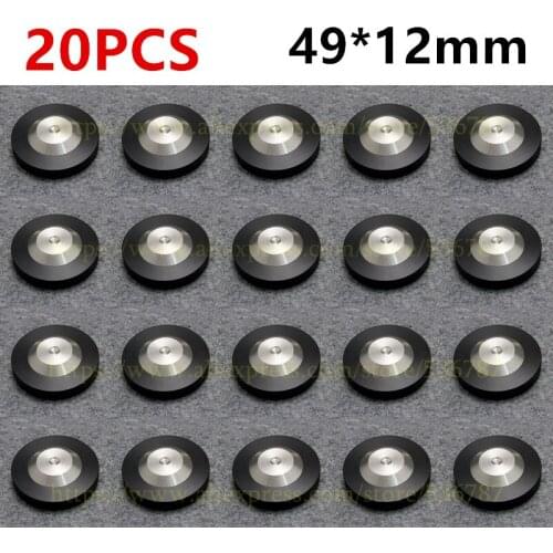 20PCS/lot 304 Stainless Steel Graphite 49mm*12mm Speaker AMP Isolation Spike Pad Preamp DAC LP CD Mat Floor Base HIFI AUDIO DIY