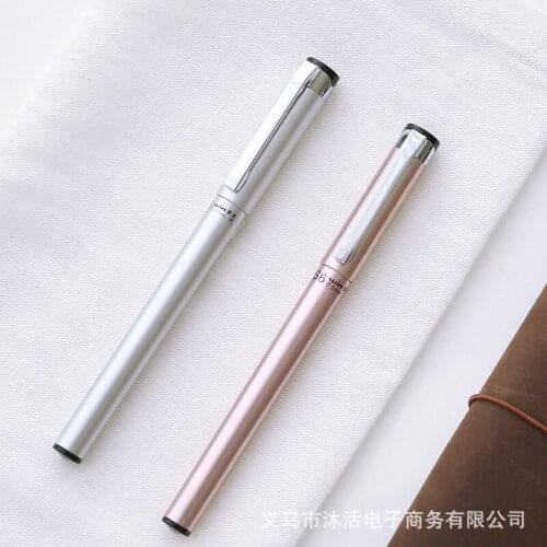 3pcs BZNVN Cartoon Cute simple classic metal pen pen cap pulled 0.5mm business office sign