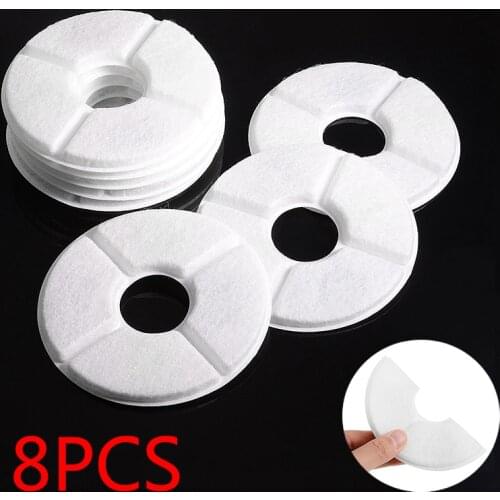 8PCS Activated Carbon Filters Pet Water Fountain Filter Charcoal Filter Replacement for Cat Dog Drink Water Feeder