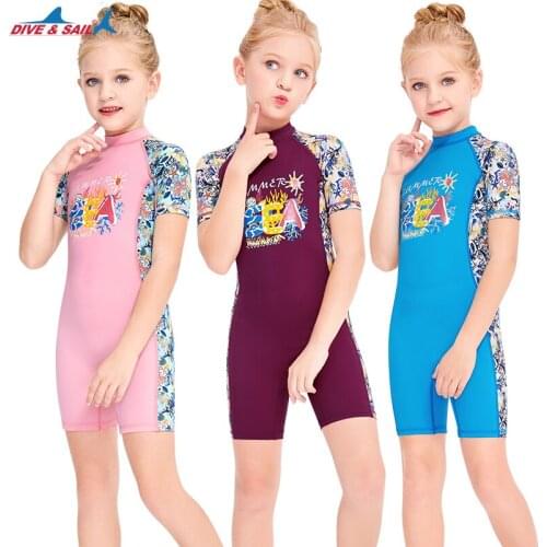 Kids Boys Girls One Piece UPF 50+ Rash Guard Zip Back/Front Shorty Wetsuit Training Swimsuit Bathing Suit Sunsuit UV Sun Protect