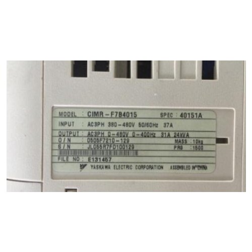 Inverter CIMR- F7B4015 15KW 380V, Used one , 90% appearance new , 3 months warranty , fastly shipping