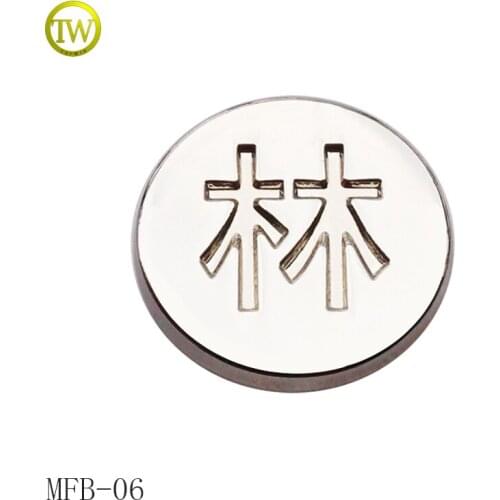 Classic antique bronze 15mm custom logo metal button for men jeans