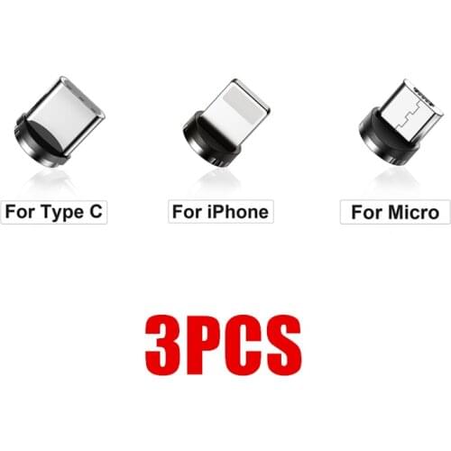 3Pcs Metal Magnetic Cable Adapter Charging Android Cord Phone Dust plugs For iPhone SE 6s 8 Plus Type C For Huawei P10 P20 Lite