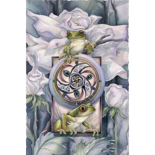 5D DIY Full Drill Diamond Painting Frog Dragonfly Embroidery Mosaic Canvas Craft Kit Home Wall Decorative Accessories