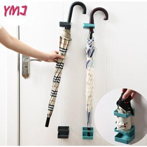 Wall Mounted Umbrella Stand Rack Solid Color Umbrella Storage Holder Folding umbrella Shelf For Home Office Umbrella Holder