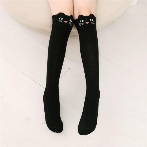 11 Styles Cute Cartoon Girls Sock Print Animal Cotton Baby Kid Knee High Long Children Fox Sock For Toddler Clothing Accessories
