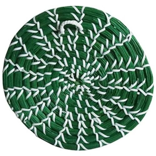 Boho Woven Wall Basket Decor Seagrass Decorative Tray Hanging Wicker Bowl Rustic Decoration for Living Room Bedroom