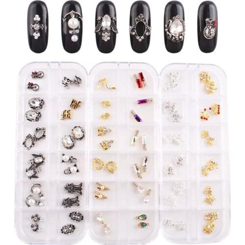 Nail Charms Glitter Clear Rhinestones Bow Ties Alloy rystal Stones DIY Decorations Manicure Diamond For Nail Rhinestone