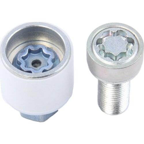 4F0 698 139 C 814 Wheel Lock Anti Theft Bolts & Key Tool With Steel Stamp "Q" For A-UDI A3 A4 S5 S6 TT 4F0698139C814