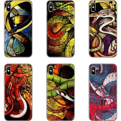 Snake Animal pattern Transparent Phone Case For iPhone 12 11 Pro Max Mini XS Max XR X 8 7 Plus 6 6S Plus 5 5S SE 2020