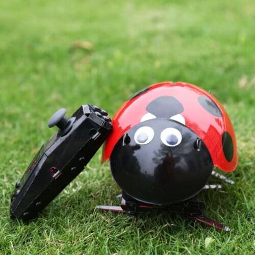 GWOLVES Remote control Automatic sensing PVC led ladybug Simulation rapid crawling funny toys learning education children gift