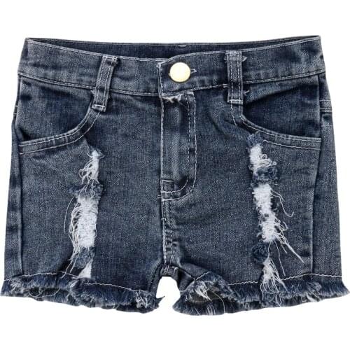 Toddler Kids Baby Girl Holes Denim Stretch Ripped Shorts Hot Pants Clothes Size 2-6T