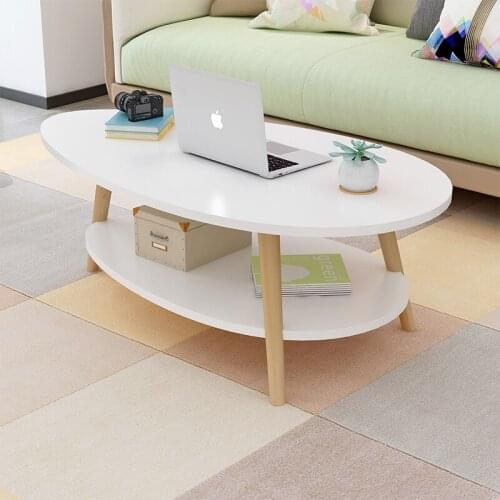 Modern tea table double tea table living room small table bay window small round table Nordic coffee table for living room