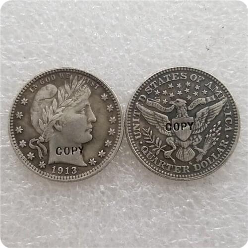 USA 1913-S,1914-S BARBER QUARTER COIN COPY commemorative coins-replica coins medal coins collectibles