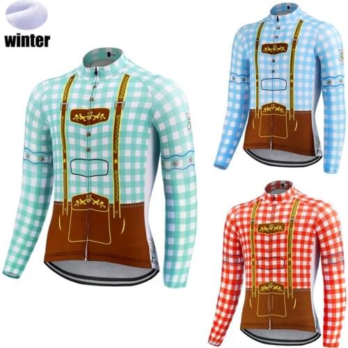 2021 Retro New Long-Sleeved Cycling Jersey Winter Warm Spring And Autumn Thin Mountain Bicycle Outdoor Sports Clothes Triathlon