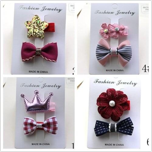 Fashion bowknot cartoon ears girls kids hair clip bow hairpin accessories for children hairgrip hair barrette headdress hairclip