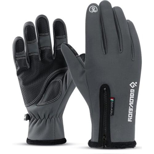 Winter Motorcycle Warm Waterproof Gloves Thermal Fleece Lined Water Resistant Touch Screen Non-slip Motorbike Riding Gloves