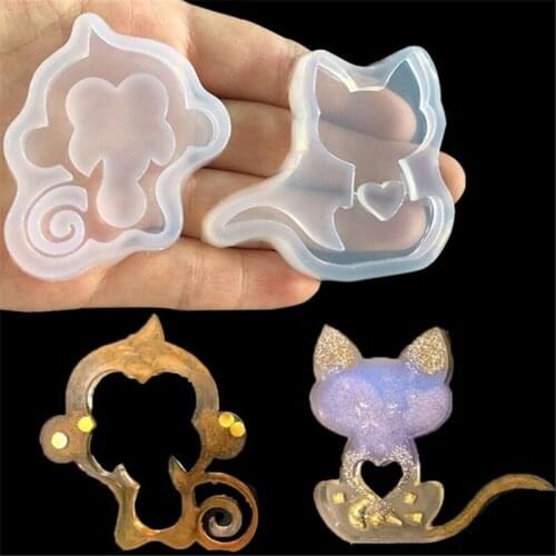 1Pcs Silicone Mold Animals Monkey Cat Diy Epoxy Resin Handmade Art Craft Pendant