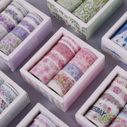 10 Pcs/Box Fantasy ocean Beautiful flowers plant washi tape diy decoration scrapbooking masking diamond painting adhesive tape