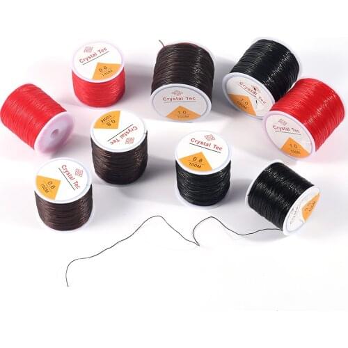 100Meters/Roll Elastic Crystal Beading Cords for Bracelets Stretch Thread String Necklace DIY Jewelry Making Tips Tec Beads Line