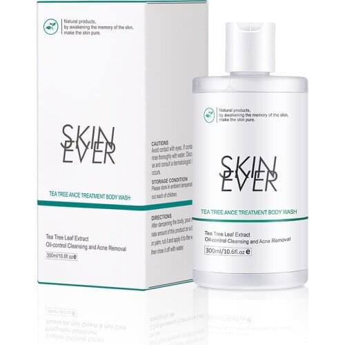 300ml Tea tree essential oil acne body wash cleansing moisturizing leaving fragrance shower gel bath body wash shower gel