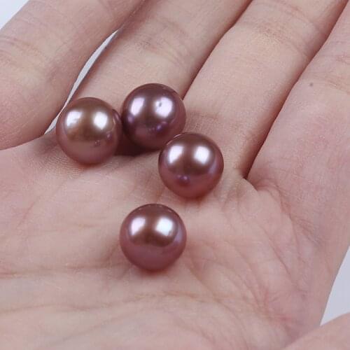 9-10mm AAA Grade Purple Freshwater Loose Round Edison Pearl