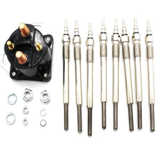 9Pcs/Set Heat Resistance Anti-corrosion Metal F4TZ-12A342-BA Spark Plug F81Z-12B533-AC K-12B533-A Relay for Ford 7.3L E-Series