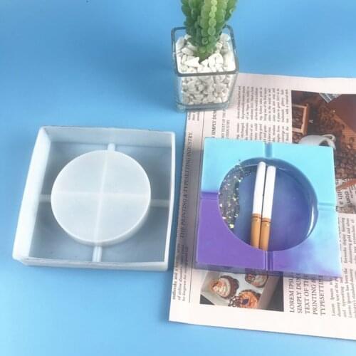 Storage Box Epoxy Resin Mold Ashtray Cigarette Case Silicone Mould DIY Crafts Jewelry Organizer Casting Tools
