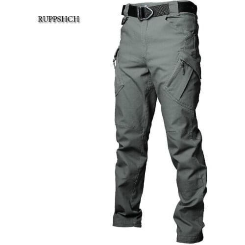 2021 Tactical Pants Men Multi-Pocket Stretch Army Outdoor Casual Trousers Men Slim Waterproof and Windproof Cargo Pants Men