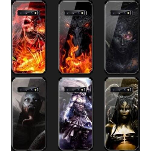 Scary Horror Skull Hot Demon Girl Phone Case Tempered Glass For Samsung S20 Plus S7 S8 S9 S10E Plus Note 8 9 10 Plus A7 2018