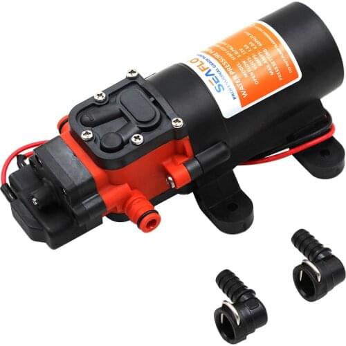 DC Self Priming Water Pressure Diaphragm Pump for Caravan/RV/Boat/Marine (1.2 Gallons per minute)